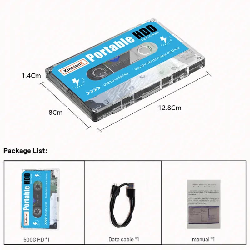 500GB Batocera Internal 55000 Plug - and - play External Mechanical Mobile Game Hard Disk - Trendora
